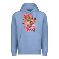 Colony Blue Cupids candy with candies Valentine's Day Premium Hoodie - HowdyJamesFarm