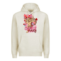 Oatmeal Heather Cupids candy with candies Valentine's Day Premium Hoodie - HowdyJamesFarm
