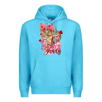 Ocean Blue Cupids candy with candies Valentine's Day Premium Hoodie - HowdyJamesFarm