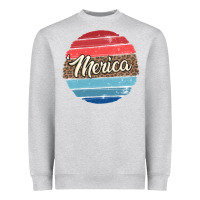 Heather Grey leopard merica Heavyweight Sweatshirt - MaliasSmallBusiness