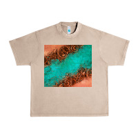 French Oak leather turquoise glitter tumbler Urban Heavy Tee - Jasminsmagicworld