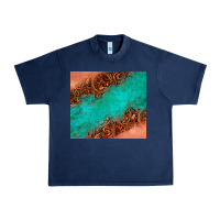 Navy leather turquoise glitter tumbler Urban Heavy Tee - Jasminsmagicworld