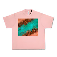 Salmon leather turquoise glitter tumbler Urban Heavy Tee - Jasminsmagicworld