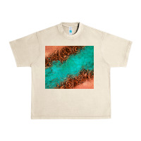 Sandshell leather turquoise glitter tumbler Urban Heavy Tee - Jasminsmagicworld