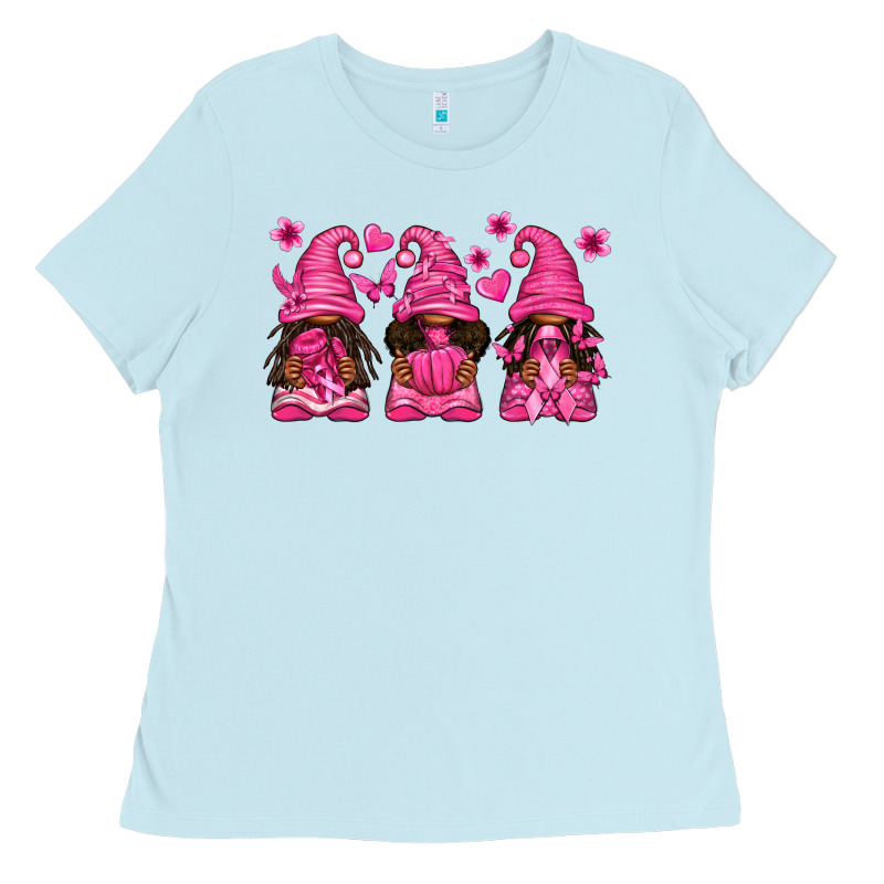 Breast Cancer Afro Gnomies Ladies Tee by texasbilliewilder | Teevron