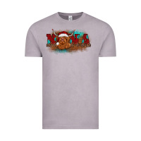 Christmas Nana Highland Cow Vintage Tee | Teevron