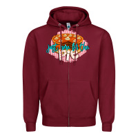 Burgundy Just Here For The Pie Zipper Hoodie - LillyAllenDesigns