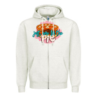 Oatmeal Heather Just Here For The Pie Zipper Hoodie - LillyAllenDesigns
