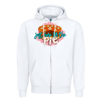 White Just Here For The Pie Zipper Hoodie - LillyAllenDesigns