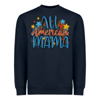 Navy all american mama Heavyweight Sweatshirt - MaliasSmallBusiness