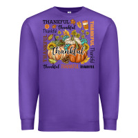 Purple Thankful Premium Sweatshirt - texasbilliewilder