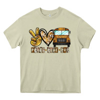 Mossy peace love bus Heavy Core Tee - CowhideDigitalArt