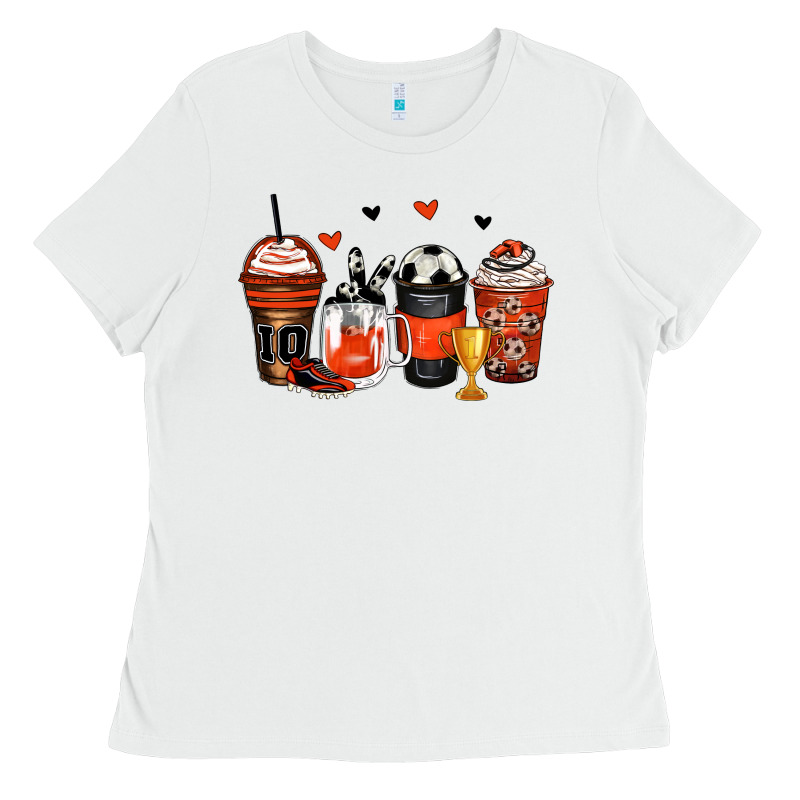 Soccer Coffee Cups Ladies Tee by Zillion Design Studio | Teevron