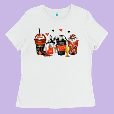 Soccer Coffee Cups Ladies Tee Designed By Zillion Design Studio