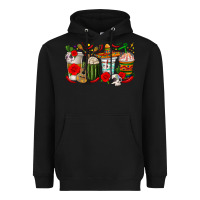 Black Hispanic Heritage Month Coffee Cups Heavyweight Hoodie - texasbilliewilder