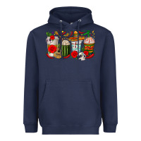 Navy Hispanic Heritage Month Coffee Cups Heavyweight Hoodie - texasbilliewilder