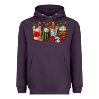 Plum Hispanic Heritage Month Coffee Cups Heavyweight Hoodie - texasbilliewilder