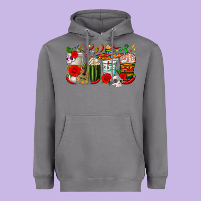 Hispanic Heritage Month Coffee Cups Heavyweight Hoodie Designed By Texasbilliewilder
