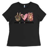 Black peace love chihuahua Ladies Tee - JahusDesignShop