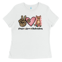 Peace Love Chihuahua Ladies Tee | Teevron