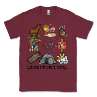 Burgundy let me tell you a story Classic Tee - MaliasSmallBusiness