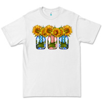 White american sunflower mason jar Premium Tee - HRA Design Shop