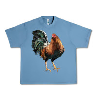 Pebble Blue American Game Rooster Urban Heavy Tee - LillyAllenDesigns