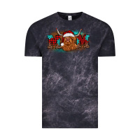 Cloud Black christmas mom highland cow Vintage Tee - BarkalooDesign