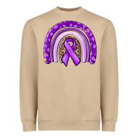 Mushroom awerenes ribbon  rainbow Heavyweight Sweatshirt - MaliasSmallBusiness