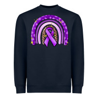 Navy awerenes ribbon  rainbow Heavyweight Sweatshirt - MaliasSmallBusiness