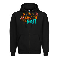 Black It's All About The Ball Zipper Hoodie - LillyAllenDesigns