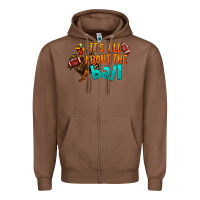 Chestnut It's All About The Ball Zipper Hoodie - LillyAllenDesigns
