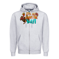 Heather Grey It's All About The Ball Zipper Hoodie - LillyAllenDesigns