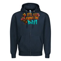 Navy It's All About The Ball Zipper Hoodie - LillyAllenDesigns