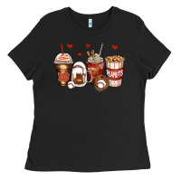 Baseball Coffee Cups Ladies Tee | Teevron