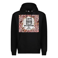 Black i can do all things with leopard and glitter Premium Hoodie - TumblerDesignByShophia