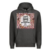 Charcoal Heather i can do all things with leopard and glitter Premium Hoodie - TumblerDesignByShophia