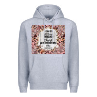 Heather Grey i can do all things with leopard and glitter Premium Hoodie - TumblerDesignByShophia