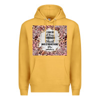 Mustard i can do all things with leopard and glitter Premium Hoodie - TumblerDesignByShophia