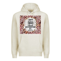 Oatmeal Heather i can do all things with leopard and glitter Premium Hoodie - TumblerDesignByShophia