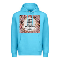 Ocean Blue i can do all things with leopard and glitter Premium Hoodie - TumblerDesignByShophia