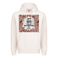 Pale Pink i can do all things with leopard and glitter Premium Hoodie - TumblerDesignByShophia