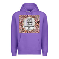 Purple i can do all things with leopard and glitter Premium Hoodie - TumblerDesignByShophia