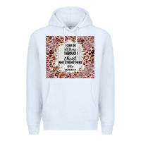 White i can do all things with leopard and glitter Premium Hoodie - TumblerDesignByShophia