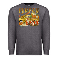 Charcoal Heather Pumpkin farm with truck Premium Sweatshirt - texasbilliewilder