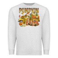 Oatmeal Heather Pumpkin farm with truck Premium Sweatshirt - texasbilliewilder