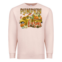 Pale Pink Pumpkin farm with truck Premium Sweatshirt - texasbilliewilder