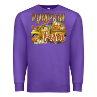 Purple Pumpkin farm with truck Premium Sweatshirt - texasbilliewilder