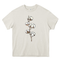 Cream cotton Heavy Core Tee - BarkalooDesign