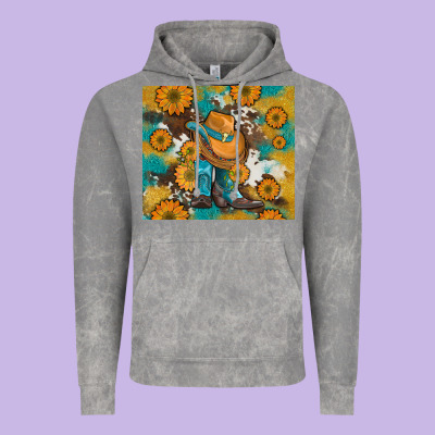 Sunflowers And Cowboy Boots With Cowhide And Glitter Tumbler Vintage Hoodie Designed By Artiststas